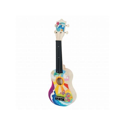 Goki fa ukulele virágos, 53,2 x 17 x 6,4 cm 177794099 - Játék hangszer