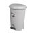 Plastic dustbin with pedal 50 litres grey up130 45660961