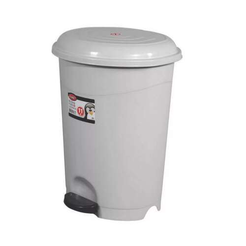 50 liter gray pedal trash can with removable inner bucket