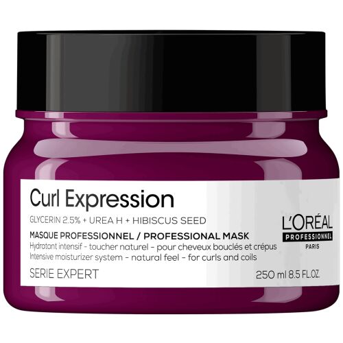 L'Oreal Professionnel, Serie Expert Curl Expression, 2,5% glicerin + Urea H + hibiszkuszmag, Krémes hajkezelő maszk 177820214 - Hajpakolás