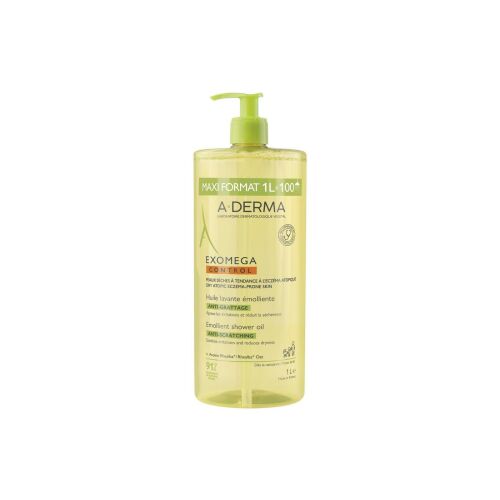 A-Derma, Exomega Control, illatosított, bőrpuhító, tusolóolaj, testre, száraz bőrre, 1000 ml 177820319 