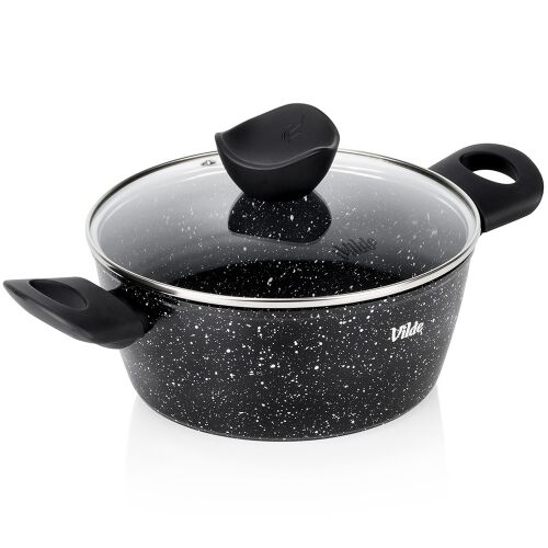 GRANITICA gránit edény üvegfedővel, 20 cm, 2,2 l 177863158 - Lábas