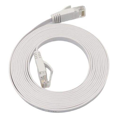 Microconnect Cat6a lapos UTP Ethernet LAN kábel 2m fehér LSZH nagy sebességű hálózati kapcsolathoz - Patch kábel