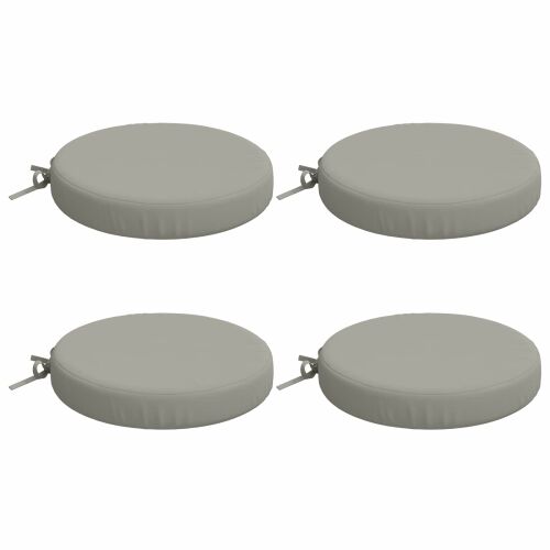 vidaXL Ülőpárnák SOEST 4 db 100% poliészter Szürke Ø 35 x 7 cm 177863763 - Kerti ülőpárna