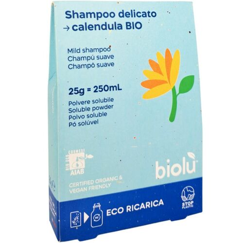 Biolu bio körömvirágos samponpor, 25g, utántöltő 177972201 - Sampon