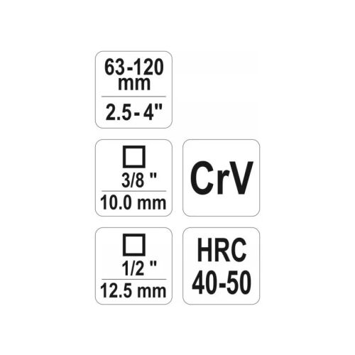 YATO 3 körmös 63-120 mm olajszűrő leszedő YT-0826 178009288 - Olajszűrő leszedő