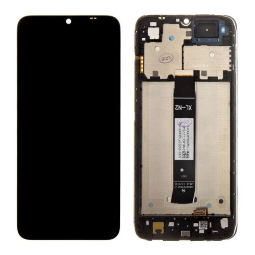 Redmi A2 Plus, A2, A1 GIGAPACK LCD kijelző és érintőpanel kerettel, elölnézet és hátulnézet - Telefon alkatrész