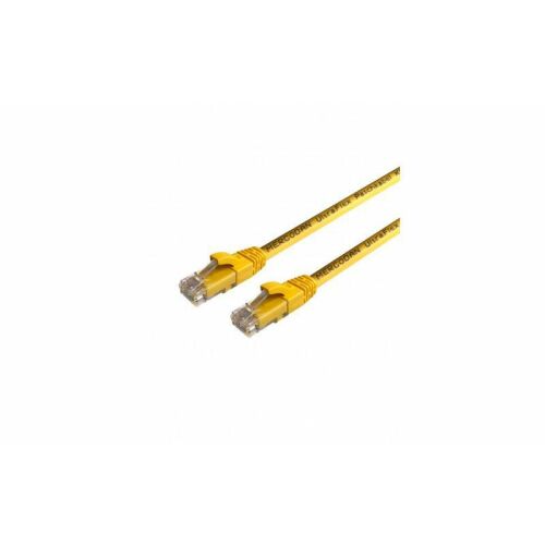 Mercodan UltraFlex patchkábel KAT6 UTP, 0,25m, sárga, LSZH halogénmentes, AWG26, réz, FLUKE tesztelt 178014973 - Patch kábel
