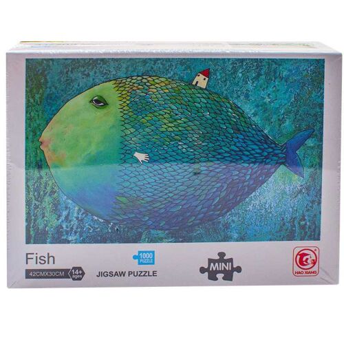 Mini puzzle 1000 darabos művészi képpel, tartós karton, kompakt formátum 42 x 30 cm, stresszoldó és relaxáló, 14 éves kortól