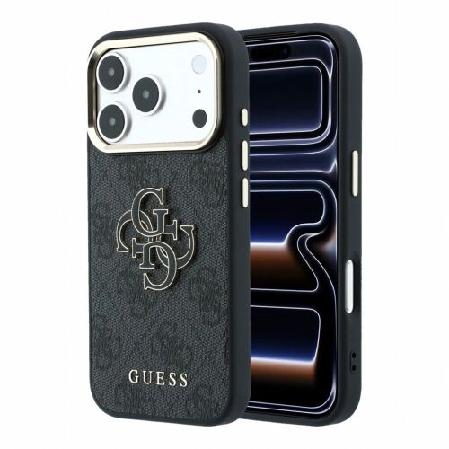 Guess PU 4G Resin Metal Logo tok iPhone 18 Pro készülékhez fekete 178039163 - Telefon