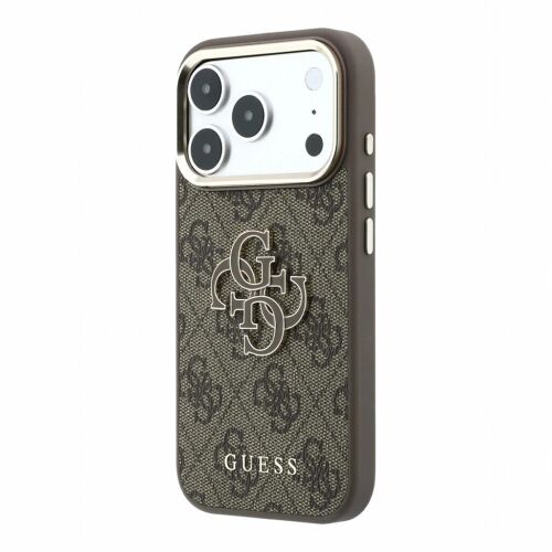 Guess PU 4G Resin Metal Logo tok iPhone 18 Pro készülékhez barna 178039492 - Telefon
