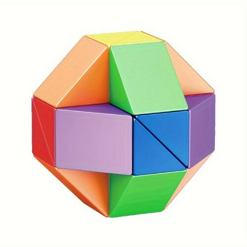 MOYU Magic Snake Puzzle színes gömb alakban, fehér háttéren - Játék