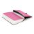Kinyitott Presco Sakura keménytáblás notesz rózsaszín belső borítóval és krémszínű vonalas lapokkal, könyvjelzővel, 130x210mm