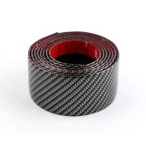 Čierna ochrana hrany dverí auta z uhlíkových vlákien, šírka 3 cm, dĺžka 100 cm - Nálepky na autá