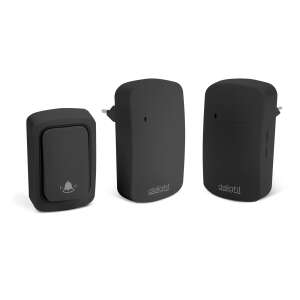 Delight Kinetic Wireless Digital Doorbell, black, 2 receivers, 38 melodies, 100m range - Doorbell, Chime Bell