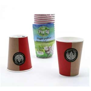 Papír pohár, 3 dl, 10 db, TUTI "Party" - 10 db/csom