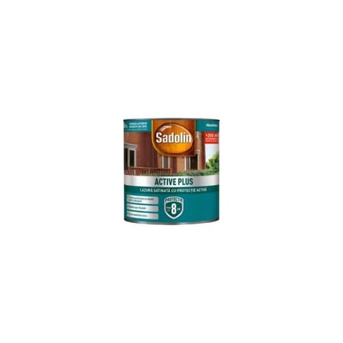 Sadolin Active Plus fényes dió árnyalatú fa lazúr 0.75L kanna kültéri faanyag védelemre - Felületkezelő szer