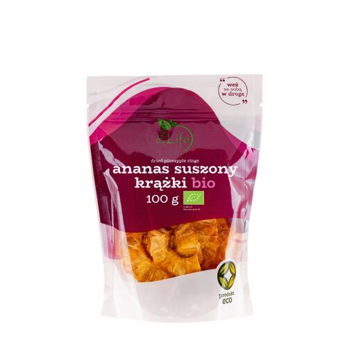 Szárított ananászkarika BIO 100g