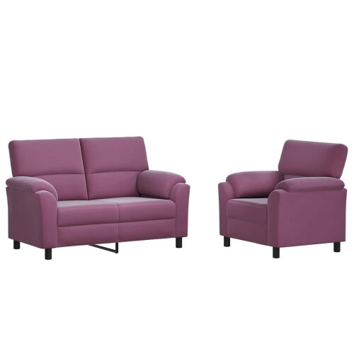 vidaXL Kanapé Szett 2 pcs Lila Bársony