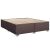 vidaXL Boxspring ágykeret, sötétbarna szövet, ágyráccsal, 3/4 nézet fehér háttéren