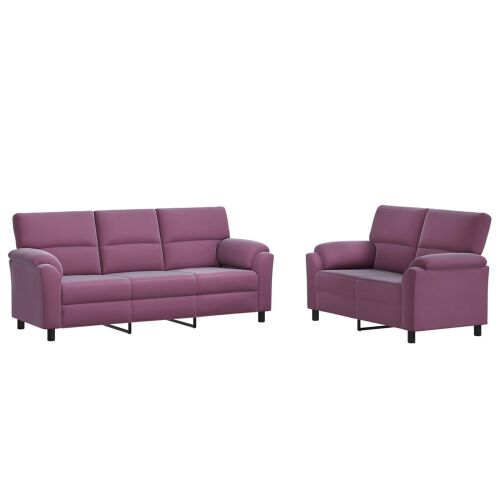vidaXL Kanapé Szett 2 pcs Lila Bársony