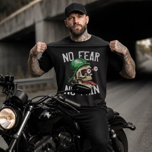 Férfi motoros póló, 100% pamut, fekete, M 178325178 - Férfi póló