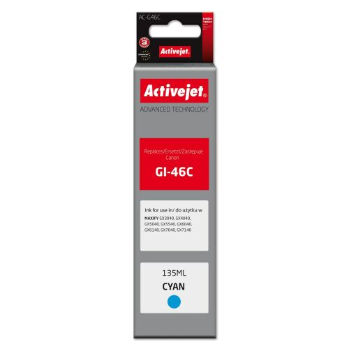 Activejet (Canon GI-46C) Utángyártott tintapatron 135 ml - Cián 178342745 - Tintapatron