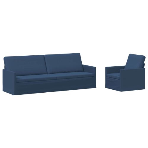 vidaXL Kanapé Szett 2 pcs Kék Szövet