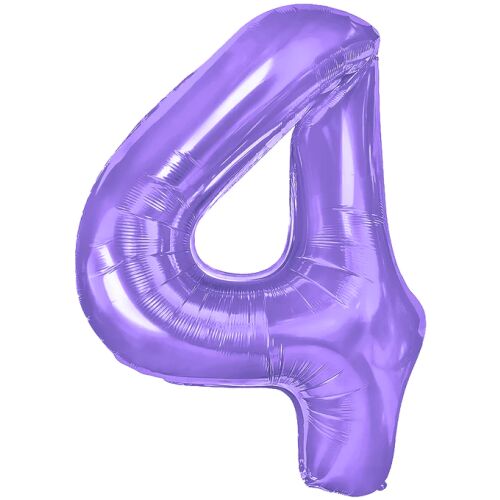 Fólia lufi 4-es szám lila 100 cm 178384040 - Lufi