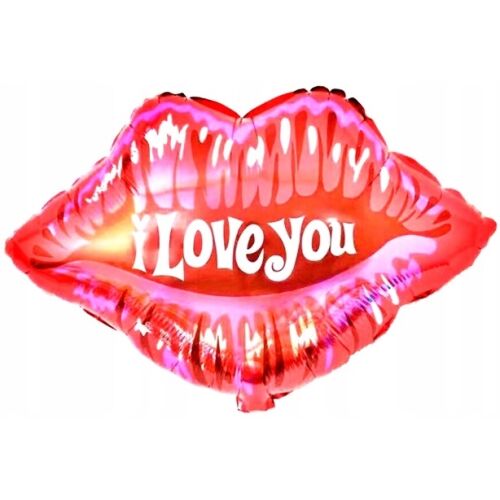 LIPS Szeretlek fólia lufi Valentin-nap 58x51cm 178385512 - Otthon és kert