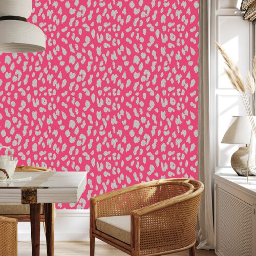 Pink Skin tapéta, púderrózsaszín és világosszürke 50x1000 cm 178564342 - Tapéta