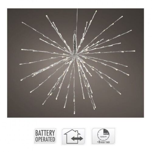 Sarkcsillag 60 LED-es elemes fehér időzítős meleg D45cm 178605804 - Karácsonyi dekoráció