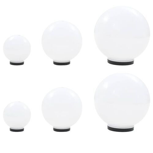 vidaXL 6 darabos LED kerti gömblámpa szett, 20/30/40 cm, PMMA 178610003 - Kültéri állólámpa