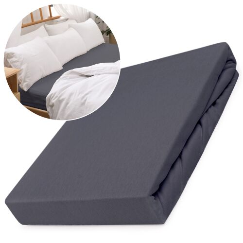 Gumis lepedő 140x200 JERSEY HEAVY DUTY antracit