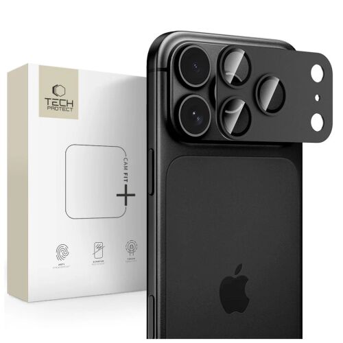 Tech-Protect CamFull Fit+ kameravédő iPhone 18 Pro Max készülékhez fekete 178707255 - Kijelzővédő fólia