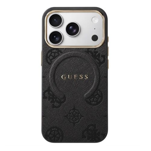 iPhone 18 Pro Max GUESS EMBOSSED 4G RING CLASSIC LOGO MAGSAFE szilikon telefonvédő ütésállóság, MagSafe, FEKETE 178711385 - Telefon