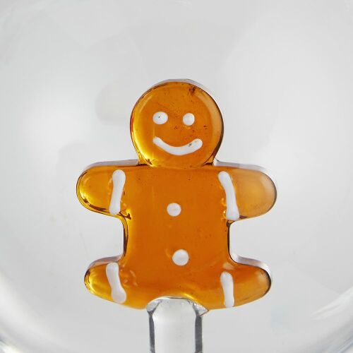 HANG ON  üveg karácsonyfadísz Ø 9cm ,mézeskalács figura 178711614 