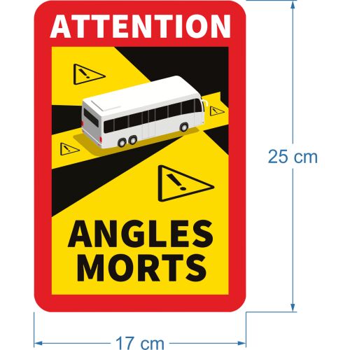 Mágnes - Angles Morts busz 178728364 - Figyelmeztető matrica