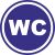Információs matrica - WC 10 cm 178728620