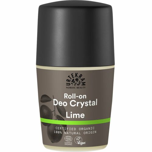 Urtekram golyós dezodor Kristály Lime, minősített bio 100% természetes eredetű vegán dezodor, 50ml - Urtekram