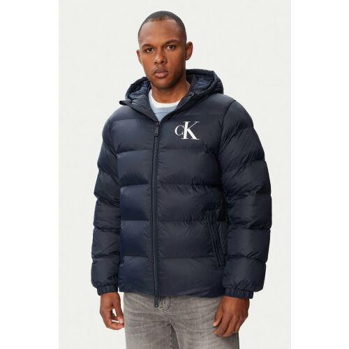 Calvin Klein Jeans LV04RG513G kék férfi átmeneti kabát, 2XL, elölnézet, modellen - Férfi kabát