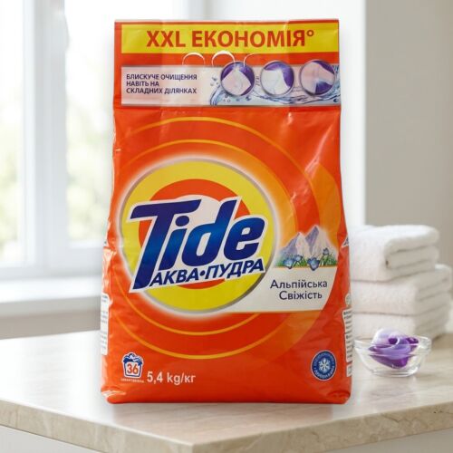 Tide Aqua-Powder Alpin Frissesség automatikus mosópor – 5,4 kg (36 mosás) 178778501 - Mosópor
