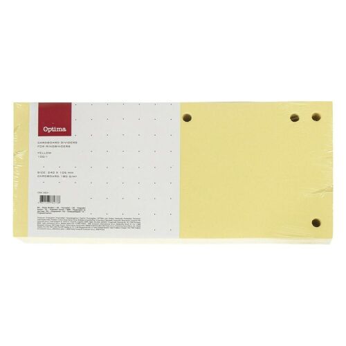 Elválasztócsík OPTIMA 105x240mm sárga 100 darabos 178782738 - Karton elválasztócsík