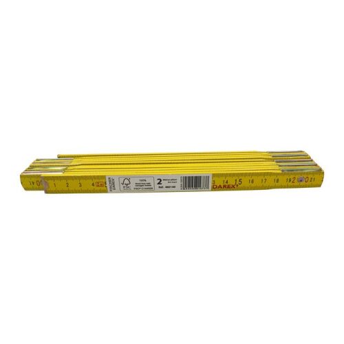 Mérőléc, fa, összehajtható, 2 m, FISCHER DAREX 178784597 - Mérőeszköz