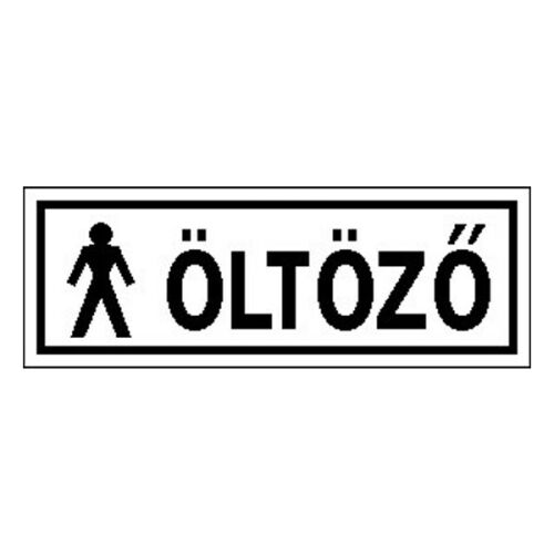 Matrica Öltöző férfi fehér "A" 178785687 - Információs tábla