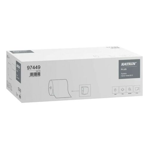 Kéztörlő tekercses KATRIN Plus System Towel 19 cm 150 m 2 rétegű fehér 178788235 - Otthon és kert