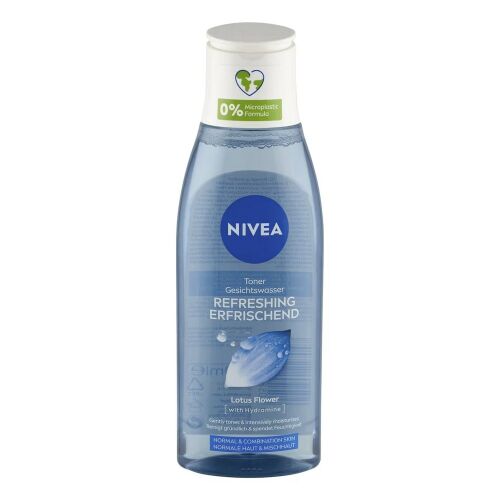 NIVEA frissítő arctonik normál és kombinált bőrre, 200 ml-es flakon lótuszvirág kivonattal, mikroplasztikmentes formula - Sminkelés