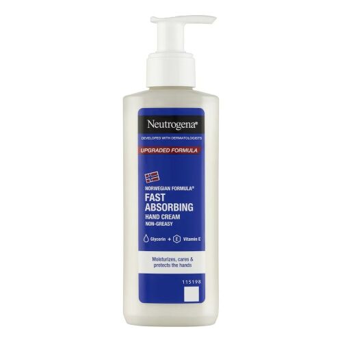 Neutrogena gyorsan felszívódó kézkrém pumpás adagolóval, 150 ml, glicerinnel és E-vitaminnal dúsítva a hidratált, ápolt és védett kezekért - Kézápoló krém