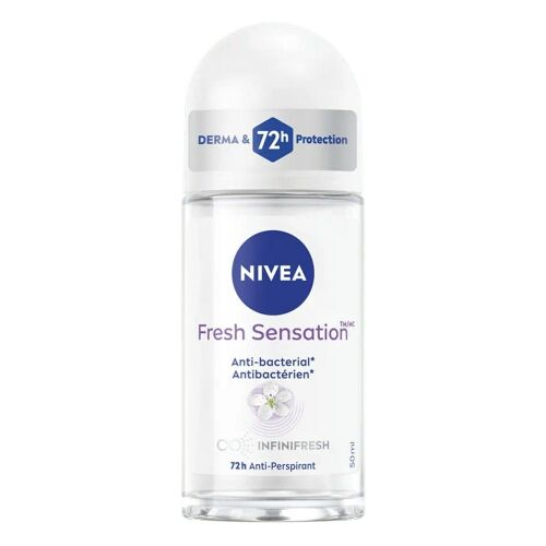 NIVEA Fresh Sensation 50 ml izzadásgátló roll-on 72 órás védelemmel és antibakteriális formulával a tartós frissességért - Szépség és egészség