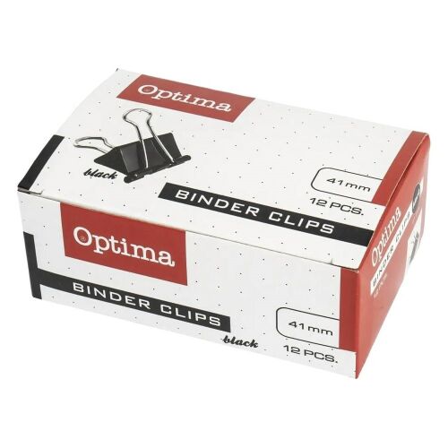 Binder csipesz OPTIMA 41 mm 12 darabos 178789069 - Iratcsipesz